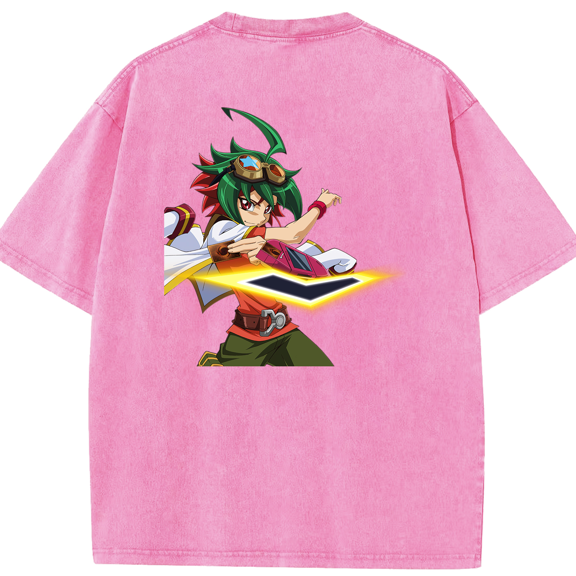 （画像用） 遊☆戯☆王 Yu-Gi-Oh! 綿100% ヴィンテージ風 半袖Tシャツ（背面プリント）